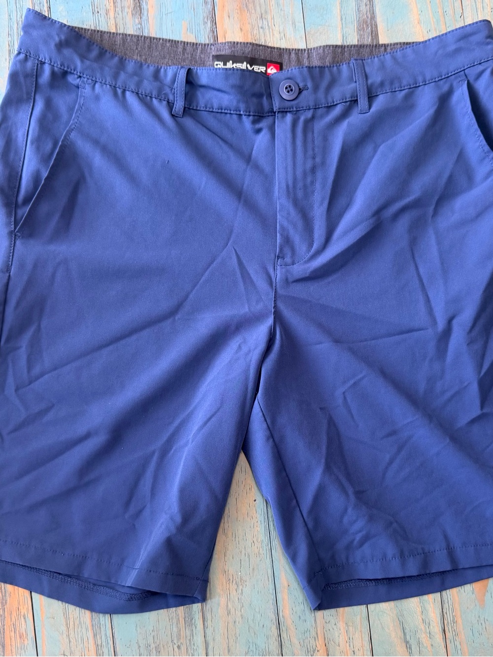Quiksilver Men's Royal Blue Flat Front Performance Shorts